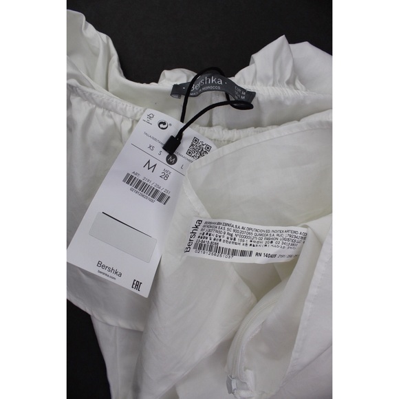 Bershka Asymmetric Ruffled One Shoulder Top NWT M - Picture 6 of 6